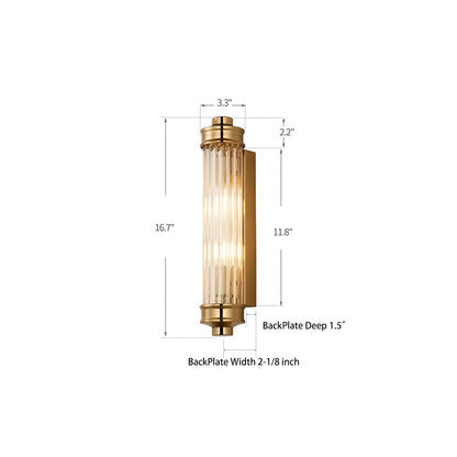 Nordic Postmodern Wall Sconce, European Wall Light in Simple Vintage Glass Crystal