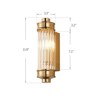 Nordic Postmodern Wall Sconce, European Wall Light in Simple Vintage Glass Crystal