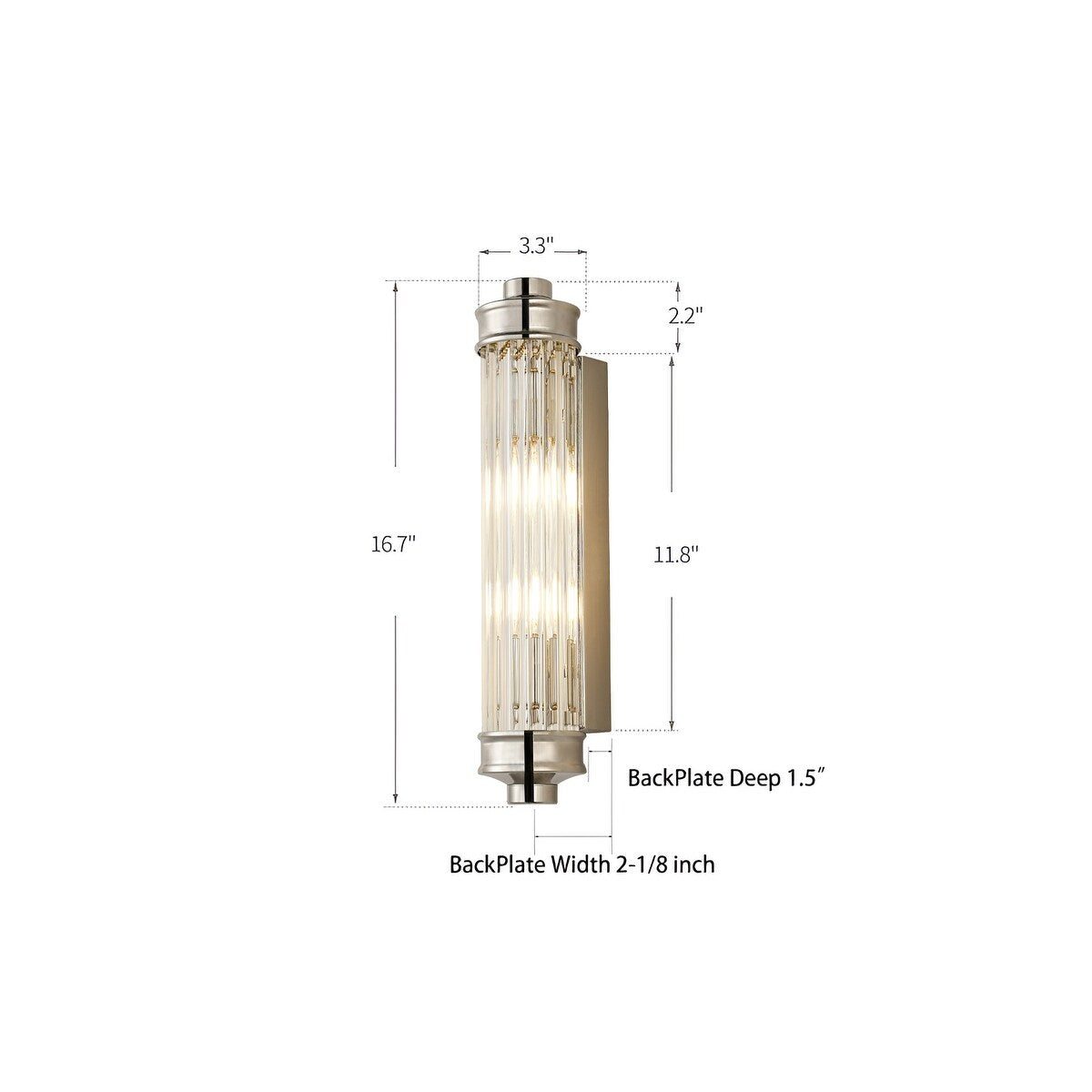 Nordic Postmodern Wall Sconce, European Wall Light in Simple Vintage Glass Crystal