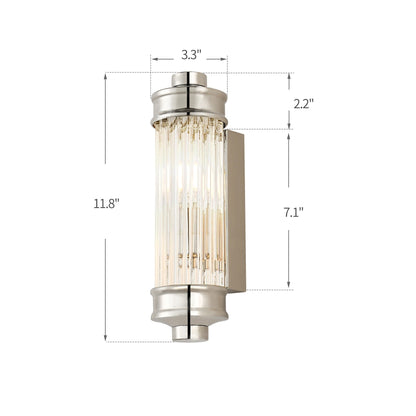 Nordic Postmodern Wall Sconce, European Wall Light in Simple Vintage Glass Crystal