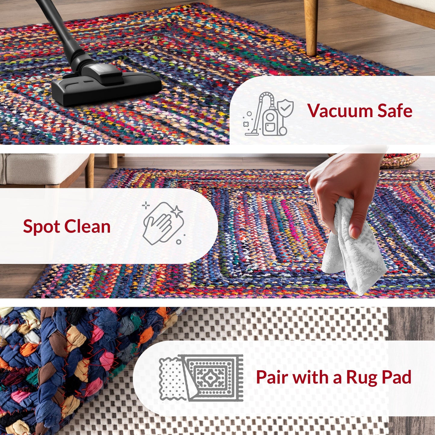 Nuloom Tammara Bohemian Hand Braided Area Rug