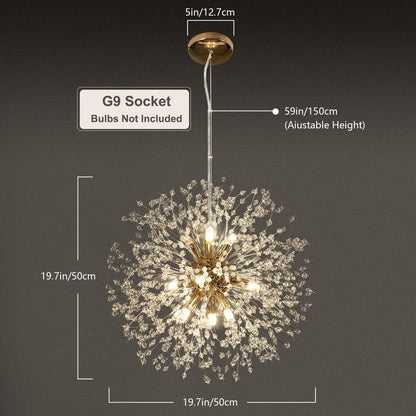 OYIPRO Modern Firework Sputnik Chandelier Crystal Pendant Lighting