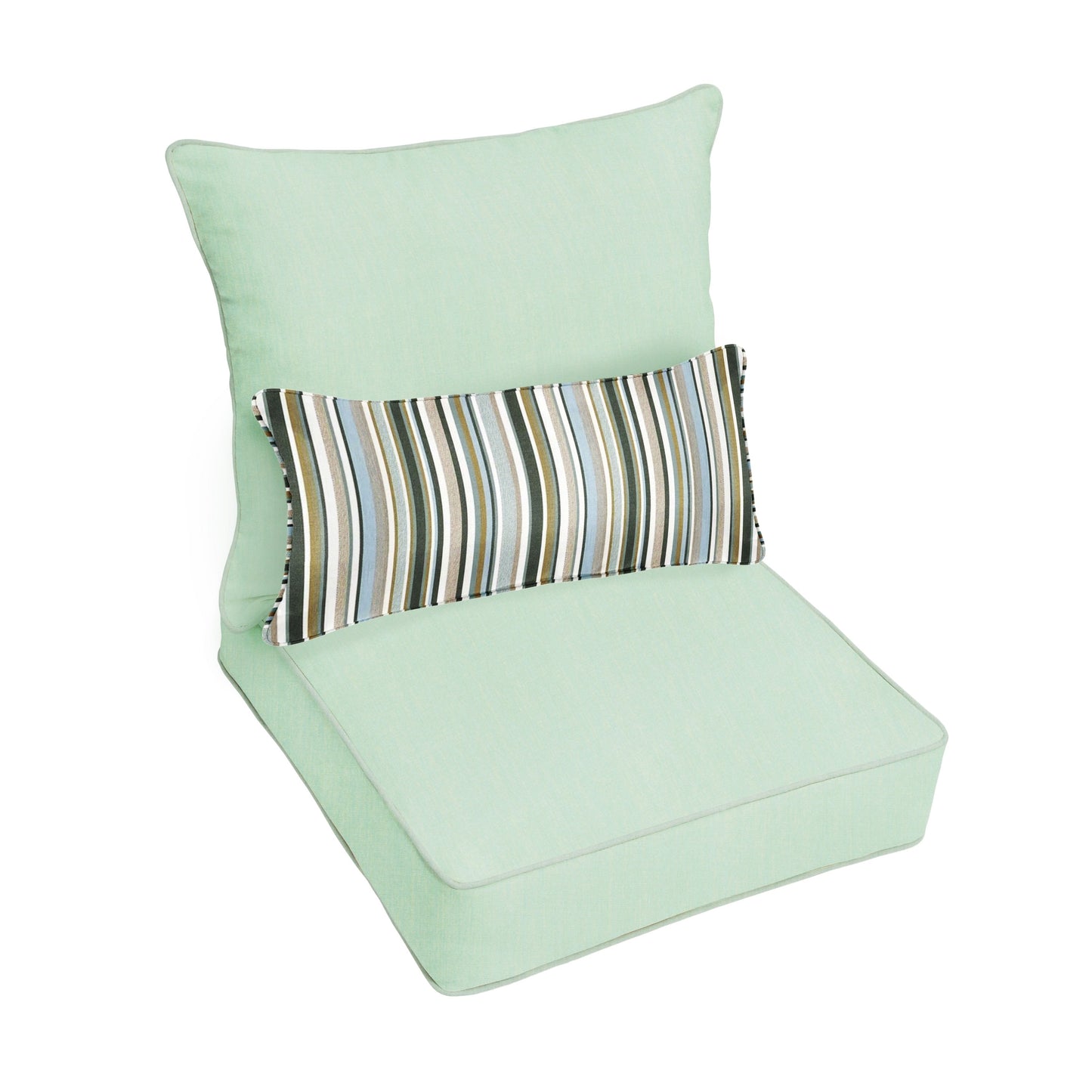 Oakley Sunbrella Solid Indoor/ Outdoor Corded Pillow and Chair Cushion Set