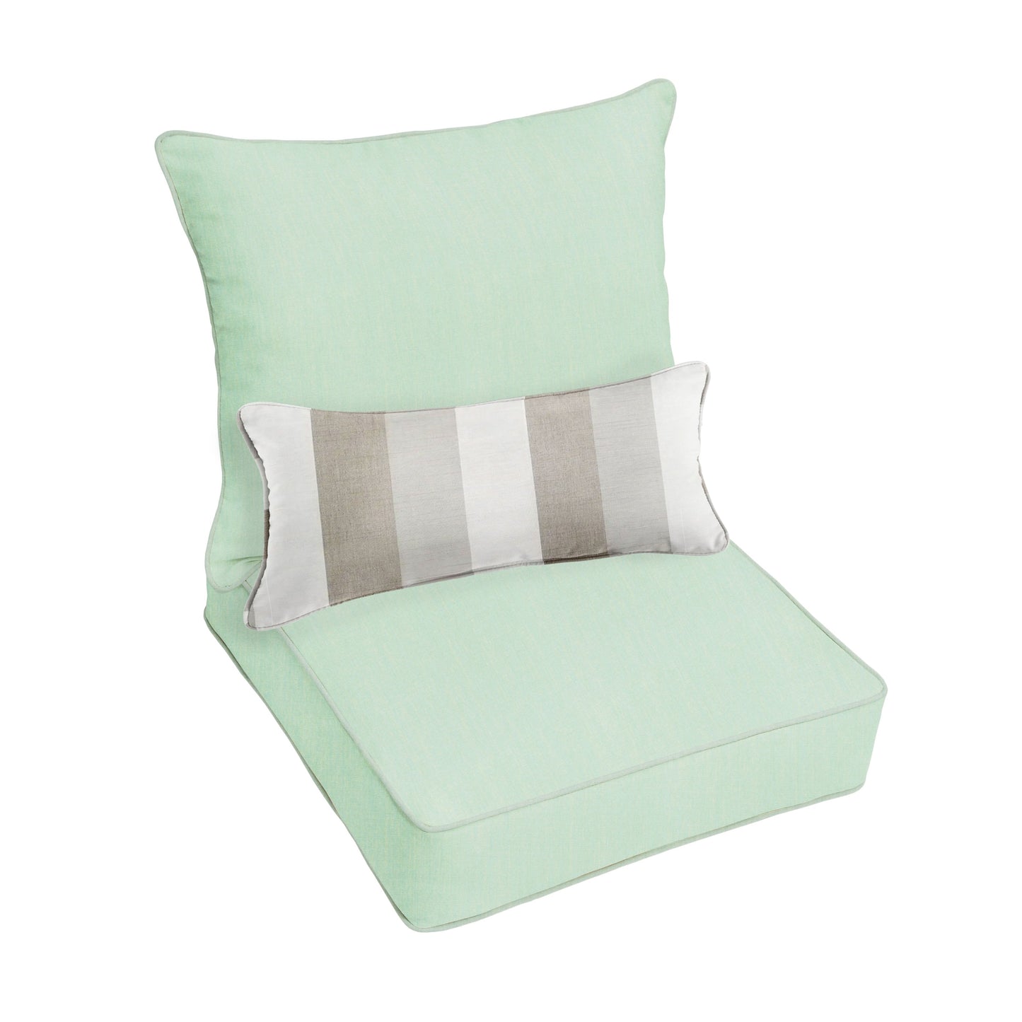 Oakley Sunbrella Solid Indoor/ Outdoor Corded Pillow and Chair Cushion Set