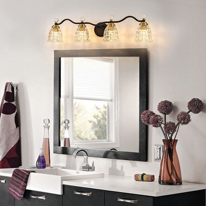 Ora Modern Dimmable Black Gold Bathroom Vanity Lights