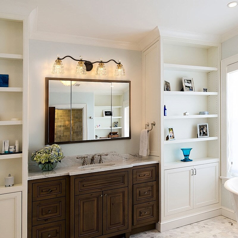 Ora Modern Dimmable Black Gold Bathroom Vanity Lights