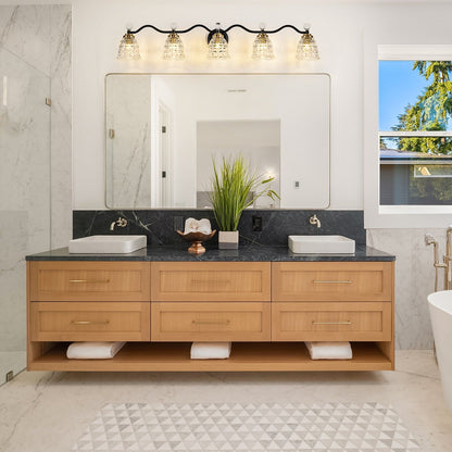 Ora Modern Dimmable Black Gold Bathroom Vanity Lights