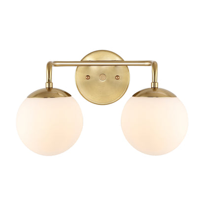Globe Metal/Frosted Glass Modern LED Vanity, by JONATHAN Y