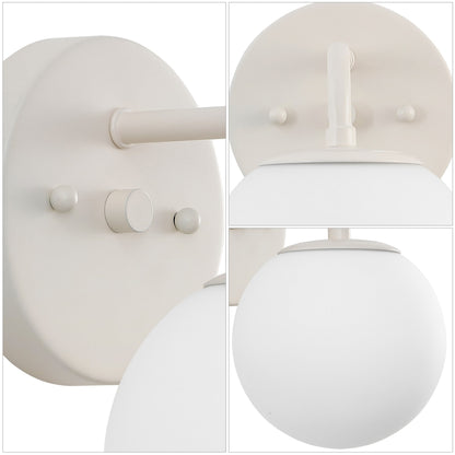 Globe Metal/Frosted Glass Modern LED Vanity, by JONATHAN Y