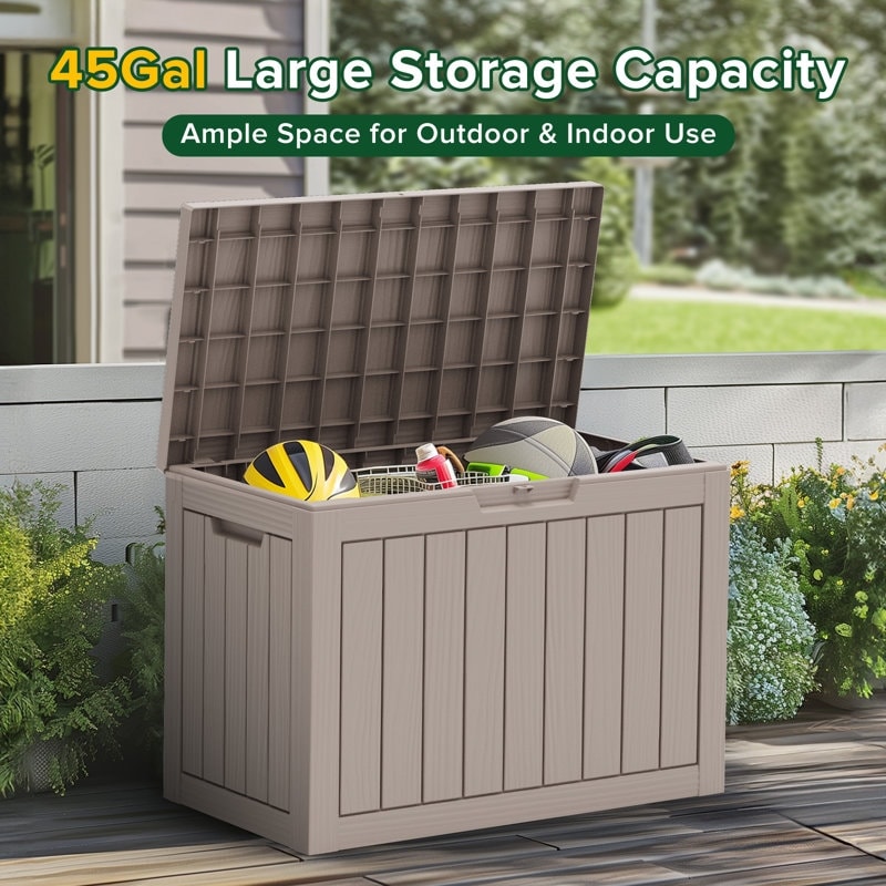 Outdoor Patio Storage Resin Lockable Deck Box