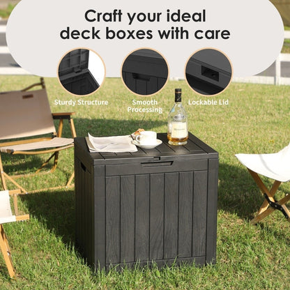 Outdoor Patio Storage Resin Lockable Deck Box