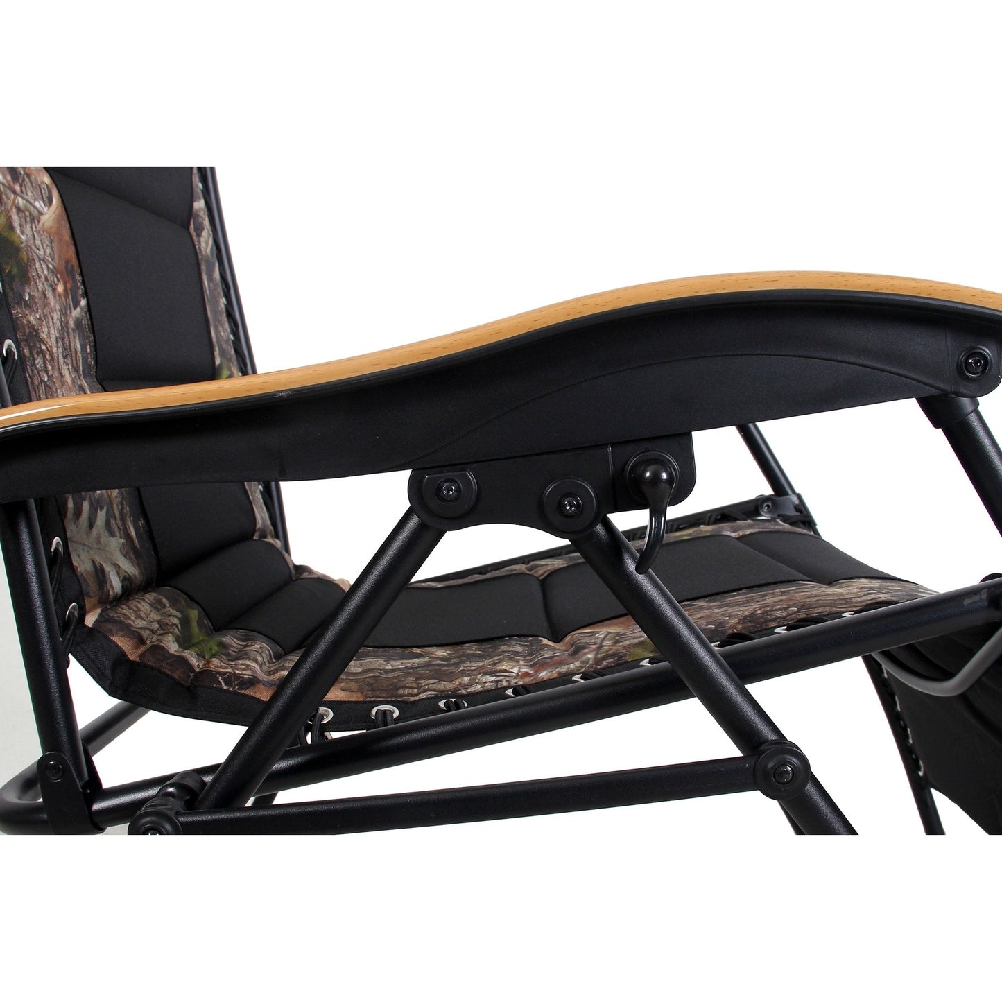 Fauteuil de salon surdimensionné XL rembourré à gravité zéro, accoudoirs larges, inclinable et réglable avec porte-gobelet - N/A