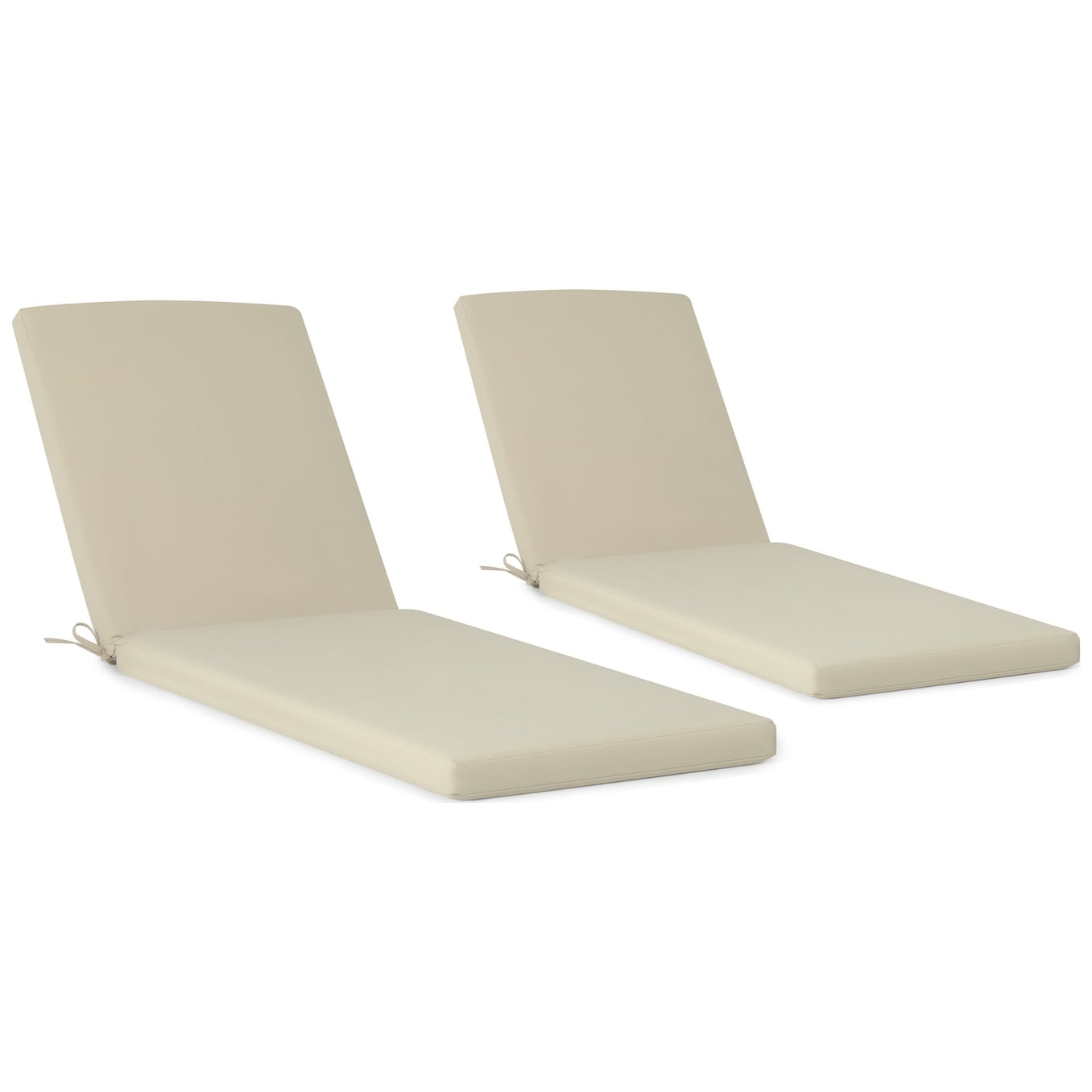 Coussins de chaise longue d'extérieur Polytrends résistants à la décoloration et toutes saisons (lot de 2)