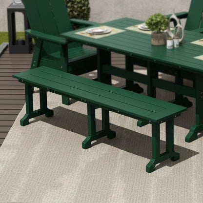 Banc de terrasse extérieur Polytrends Laguna en PEHD toutes saisons 65