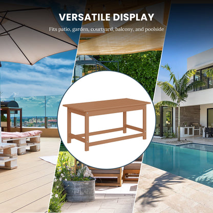 Polytrends Laguna Hdpe All Weather Outdoor Patio Rectangular Coffee Table