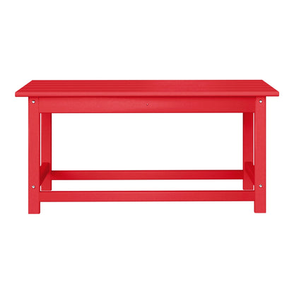 Polytrends Laguna Hdpe All Weather Outdoor Patio Rectangular Coffee Table