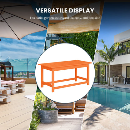 Polytrends Laguna Hdpe All Weather Outdoor Patio Rectangular Coffee Table