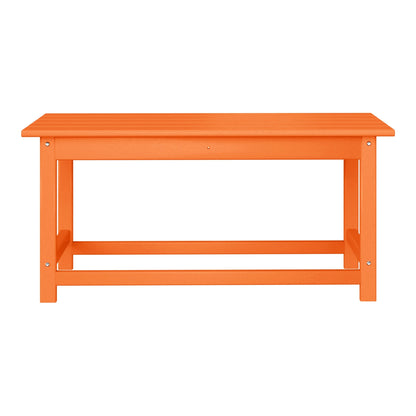 Polytrends Laguna Hdpe All Weather Outdoor Patio Rectangular Coffee Table