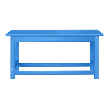 Polytrends Laguna Hdpe All Weather Outdoor Patio Rectangular Coffee Table