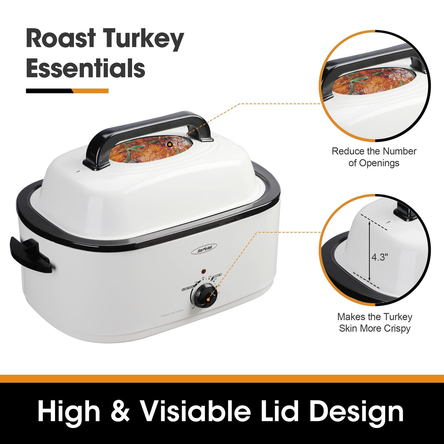 Royalcraft Roaster Oven with Removable Pan