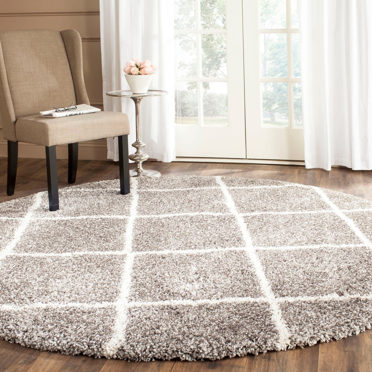 SAFAVIEH Hudson Shag Raili Diamond Trellis 2-inch Thick Rug