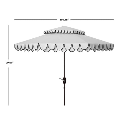 Parasol double toit SAFAVIEH Outdoor Kjerstin Valance 9 pieds