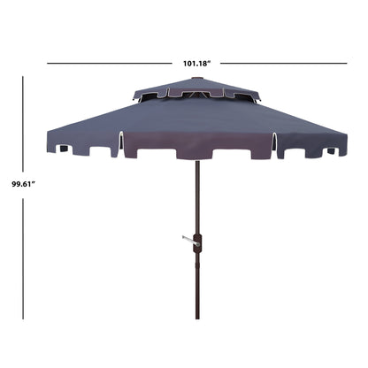 Parasol de marché double SAFAVIEH Outdoor Livia 9 pieds, base non incluse
