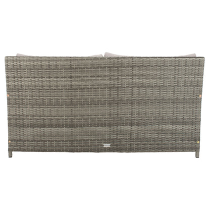 Lit de repos d'extérieur SAFAVIEH Taniyah en osier avec oreiller et coussins - 53 L x 28 P x 62 H