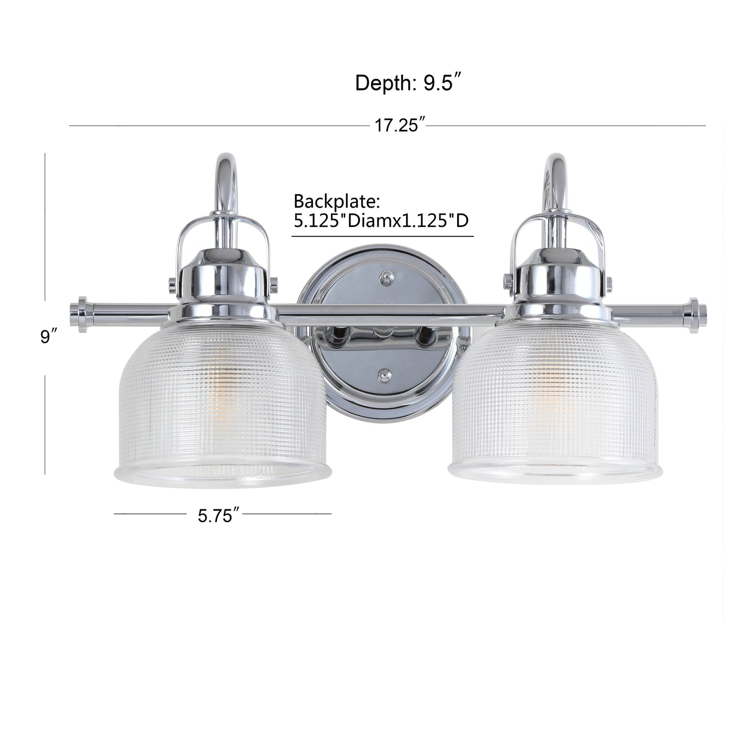 Shirley Metal/Glass LED Vanity Light, by JONATHAN Y