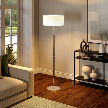 Simone 2-Light Floor Lamp with Fabric Shade