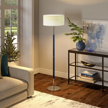 Simone 2-Light Floor Lamp with Fabric Shade