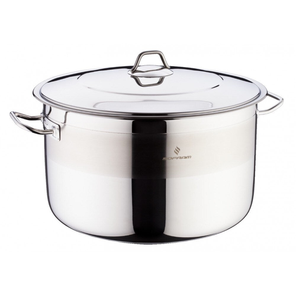 Marmite profonde Sofram en acier inoxydable 18/10 JUMBO avec couvercle