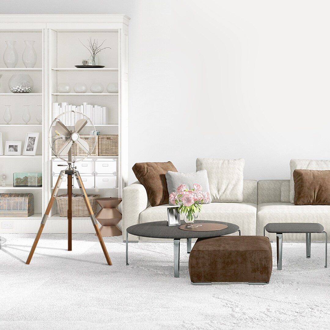 Ventilateur sur pied Star Fans Star Tripod 16 pouces avec pieds en bois