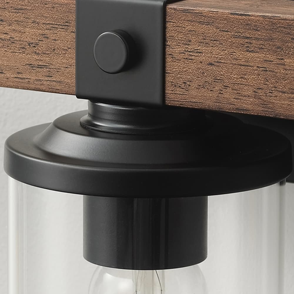 Starsky 2/3/4-Light Modern Farmhouse Dimmable Bathroom Glass Vanity Light with Clear Cylinder Shade