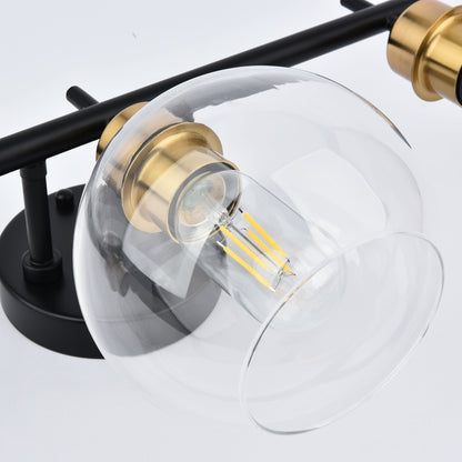 Starsky 4-Lights Modern Dimmable Bathroom Vanity Light with Globe Glass Shade