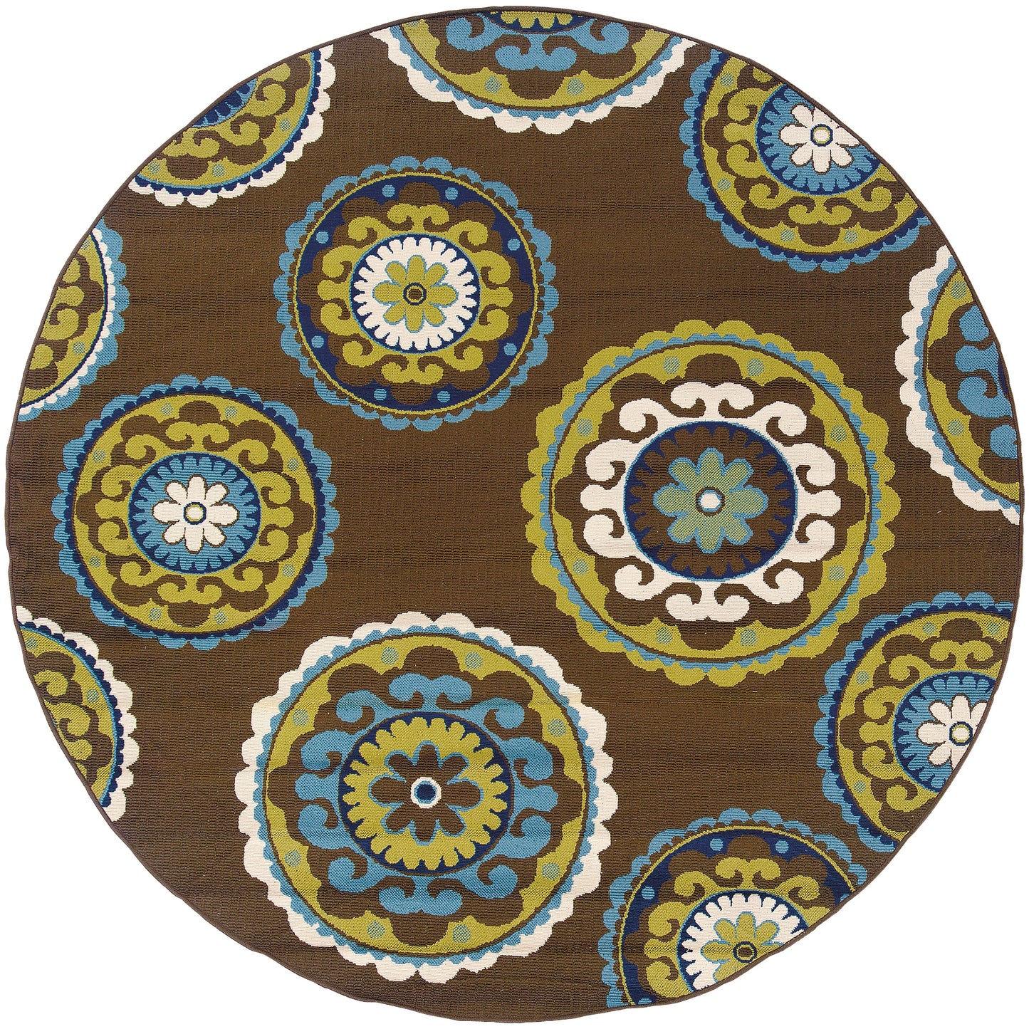 Vista Home Catalina Floral Medallions Indoor/ Outdoor Area Rug--