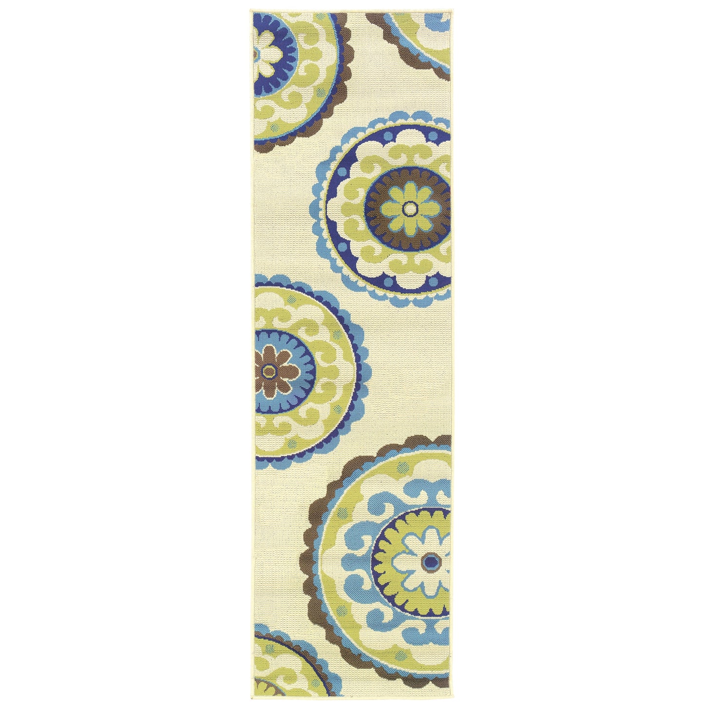 Vista Home Catalina Floral Medallions Indoor/ Outdoor Area Rug--