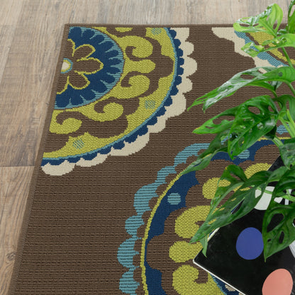 Vista Home Catalina Floral Medallions Indoor/ Outdoor Area Rug--