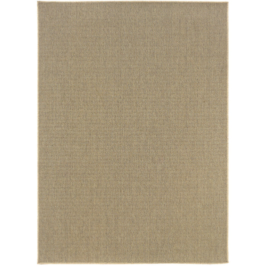 Style Haven Veranda Light Brown Solid Textured Indoor-Outdoor Area Rug