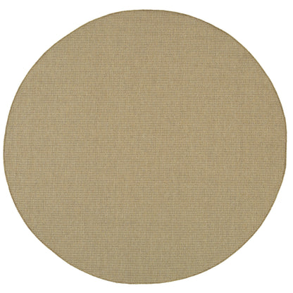 Style Haven Veranda Light Brown Solid Textured Indoor-Outdoor Area Rug