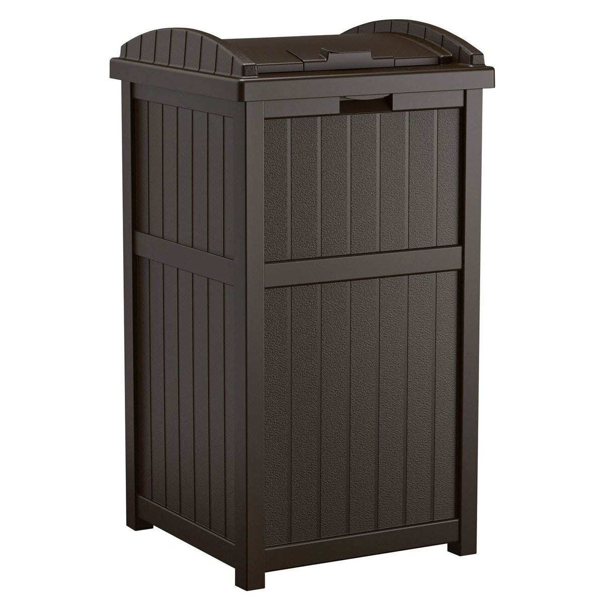 Suncast 30 Gallon Hideaway Trash Waste Bins for Outdoor, Cyberspace