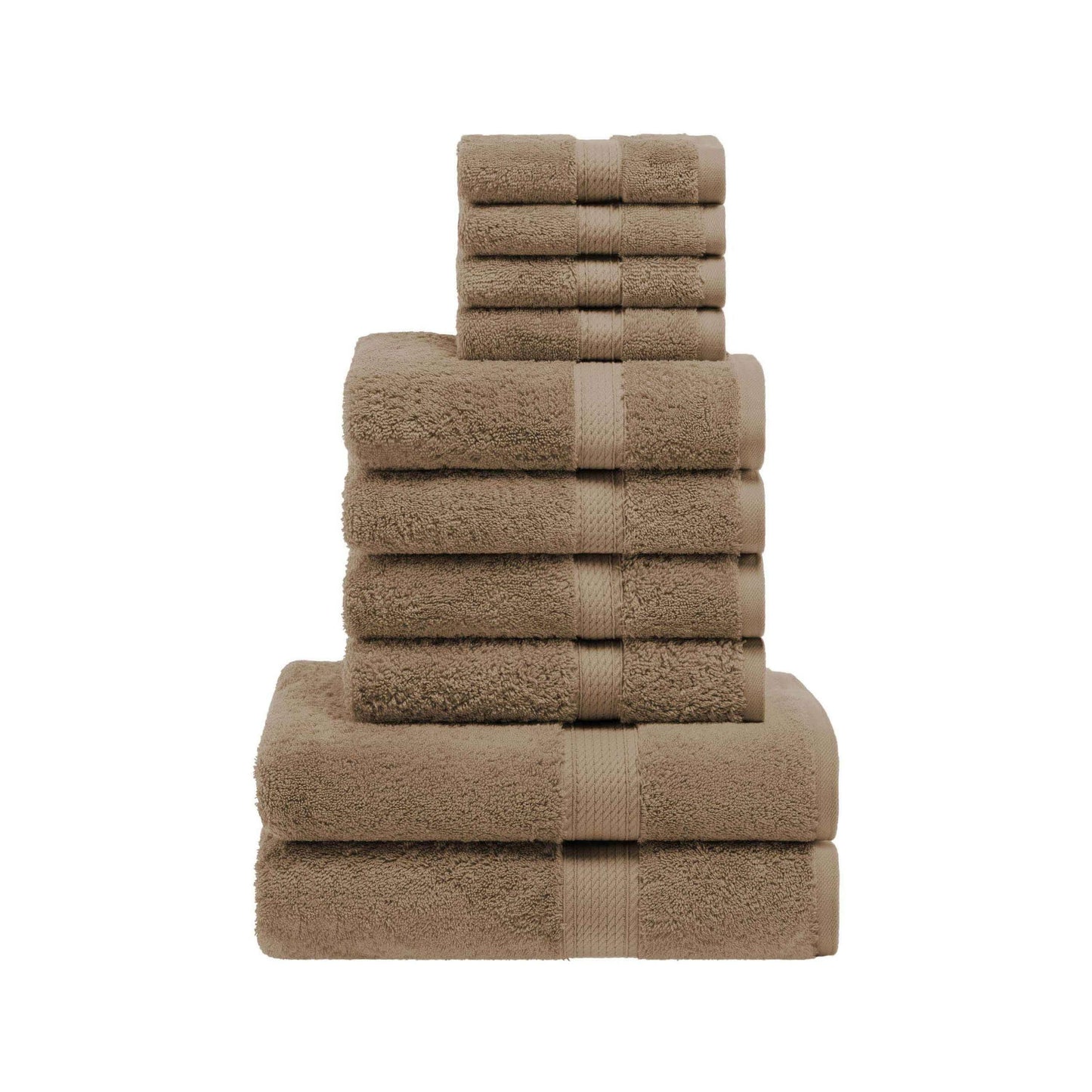 Superior Egyptian Cotton Pile Heavyweight 10-Piece Towel Set