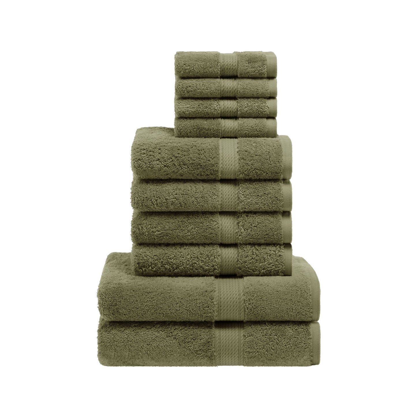 Superior Egyptian Cotton Pile Heavyweight 10-Piece Towel Set