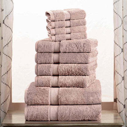Superior Egyptian Cotton Pile Heavyweight 10-Piece Towel Set