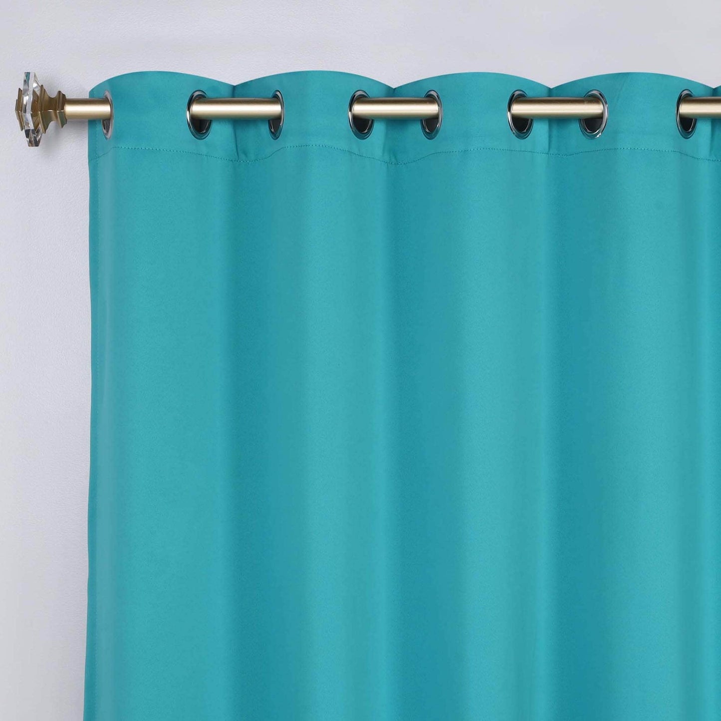 Superior Modern Solid Washable Room Darkening Blackout Curtains, Set of 2 Panels