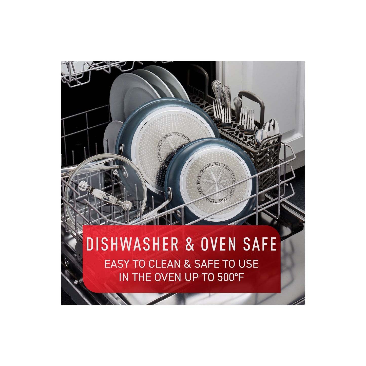 Batterie de cuisine antiadhésive T-fal Platinum avec base à induction, collection Unlimited Cookware, 12 pièces