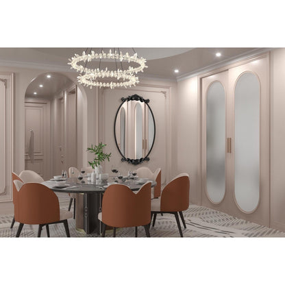 Oval Vintage Ornate Baroque Wall Mirror