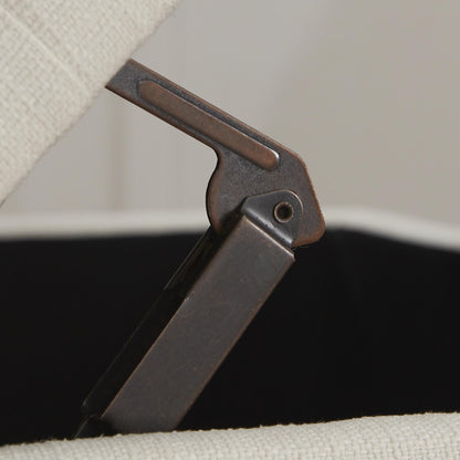 Tufted Storage Ottoman Bench, Rectangular Footstool