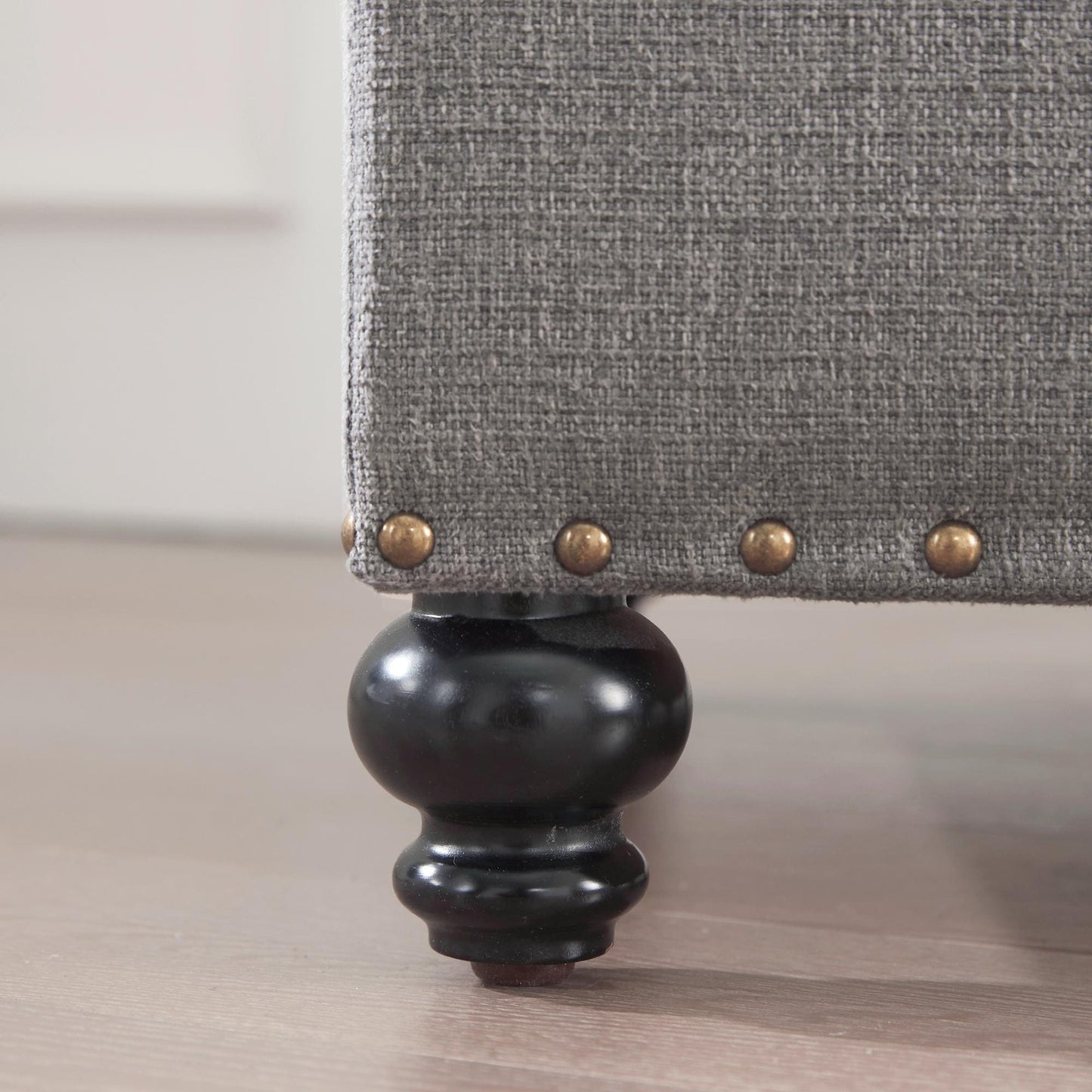 Tufted Storage Ottoman Bench, Rectangular Footstool