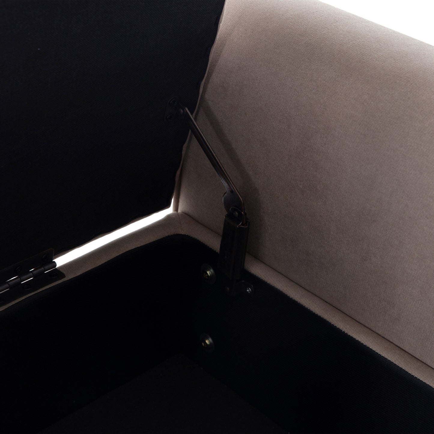 Banc de rangement rembourré, banc d'entrée avec dessus rabattable touffeté, 50,4 pouces